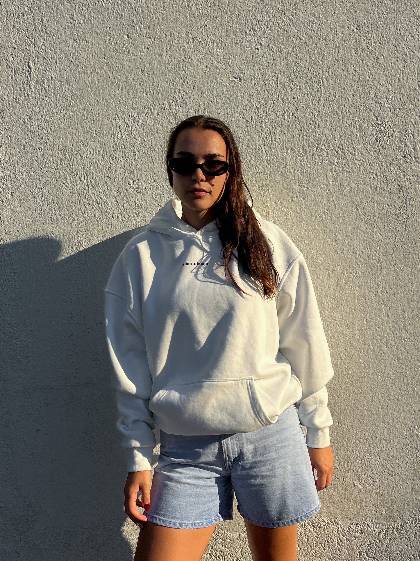 'ONE TOUCH' HOODIE WHITE