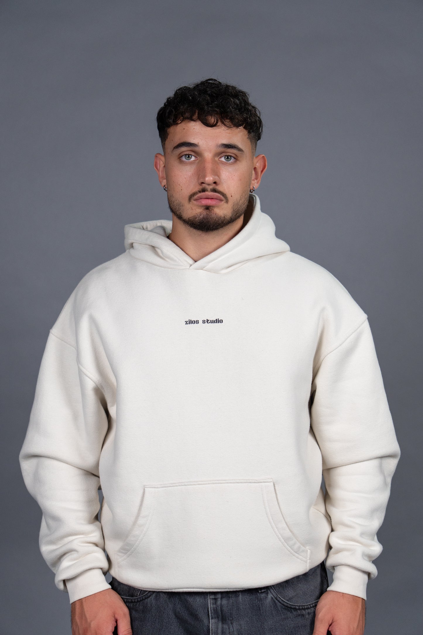 'ONE TOUCH' HOODIE BEIGE