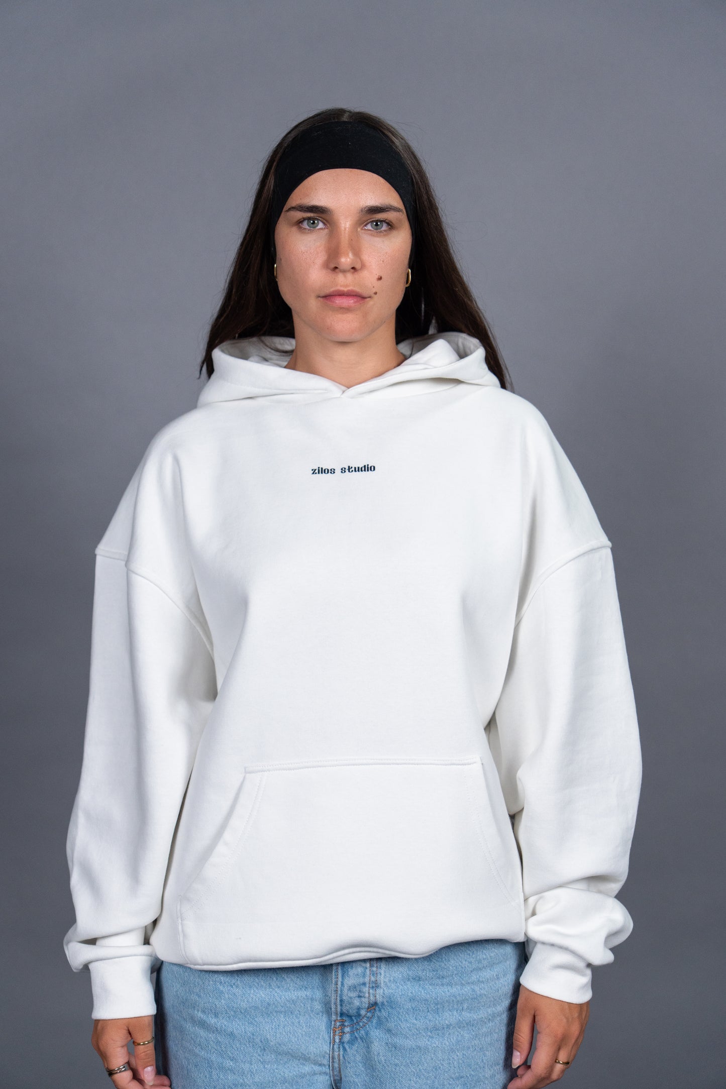 'ONE TOUCH' HOODIE WHITE