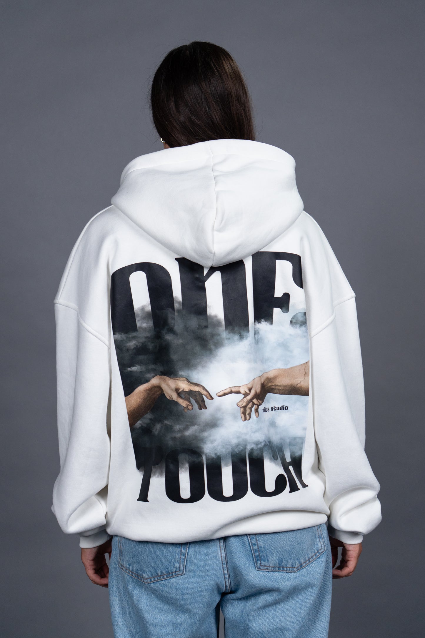 'ONE TOUCH' HOODIE WHITE